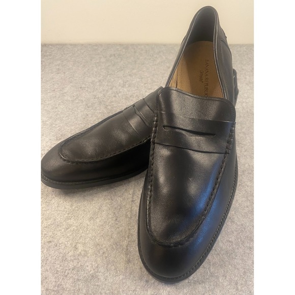 Banana Republic Mens Black Italian Leather Dellbrook Ortholite Loafers Size 13